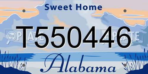 T550446 Alabama License Plate
