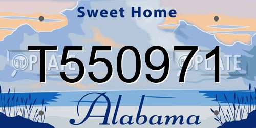 T550971 Alabama License Plate