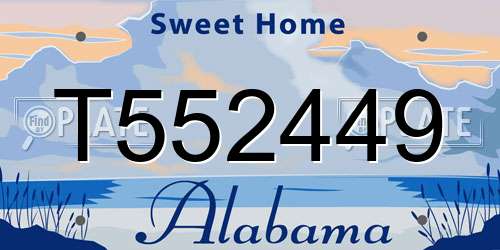 T552449 Alabama License Plate