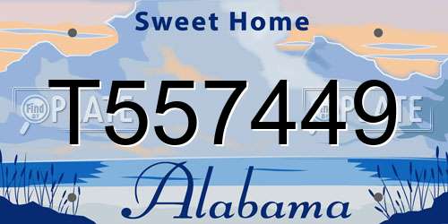 T557449 Alabama License Plate