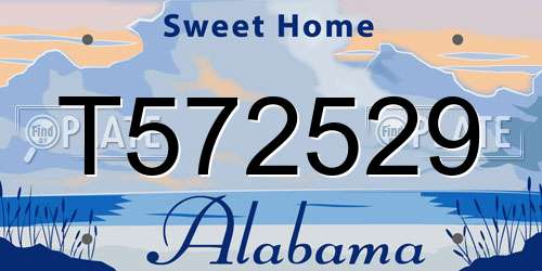 T572529 Alabama License Plate