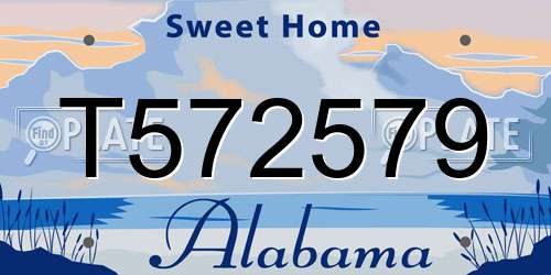 T572579 Alabama License Plate