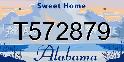 T572879 Alabama License Plate