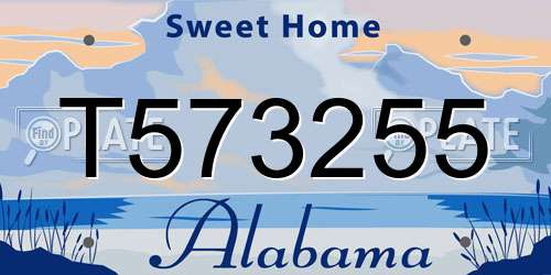 T573255 Alabama License Plate
