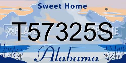 T57325S Alabama License Plate