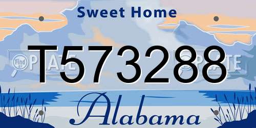 T573288 Alabama License Plate