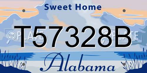 T57328B Alabama License Plate