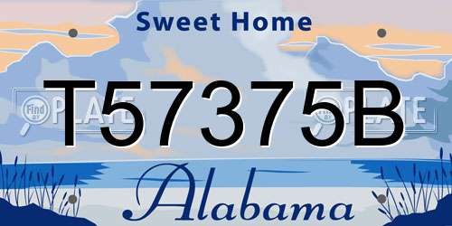 T57375B Alabama License Plate