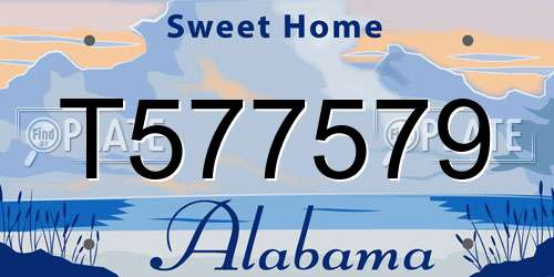 T577579 Alabama License Plate