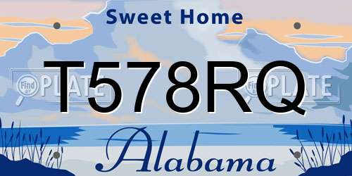 T578RQ Alabama License Plate