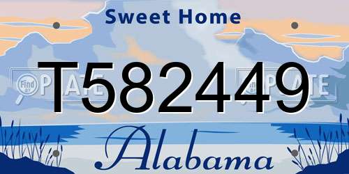 T582449 Alabama License Plate