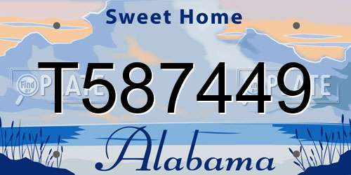 T587449 Alabama License Plate
