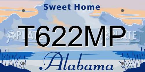 T622MP Alabama License Plate