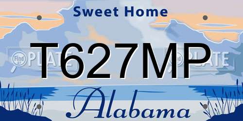 T627MP Alabama License Plate