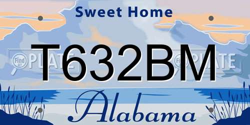T632BM Alabama License Plate