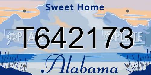 T642173 Alabama License Plate