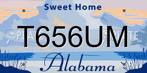 T656UM Alabama License Plate