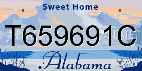 T659691C Alabama License Plate