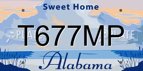 T677MP Alabama License Plate