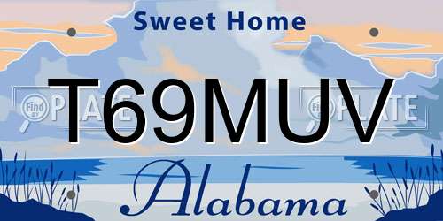 T69MUV Alabama License Plate