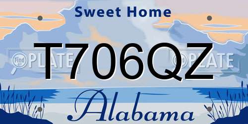 T706QZ Alabama License Plate
