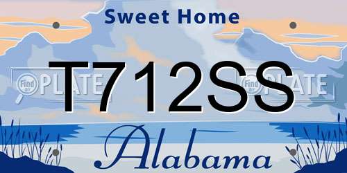 T712SS Alabama License Plate