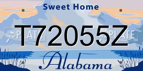 T72055Z Alabama License Plate