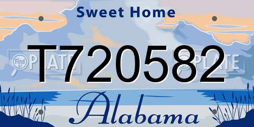 T720582 Alabama License Plate