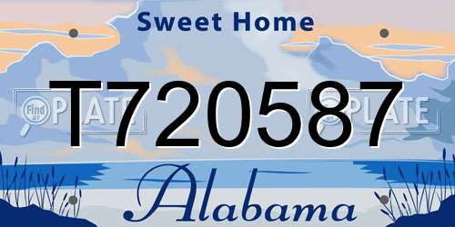 T720587 Alabama License Plate