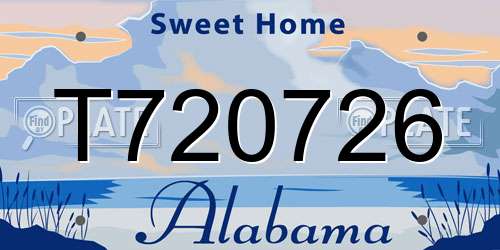 T720726 Alabama License Plate