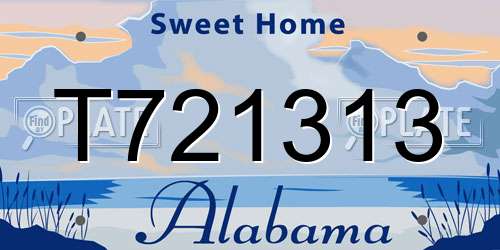 T721313 Alabama License Plate