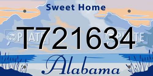 T721634 Alabama License Plate
