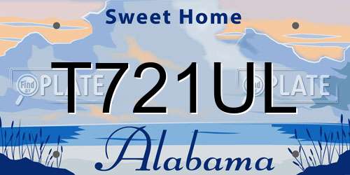 T721UL Alabama License Plate