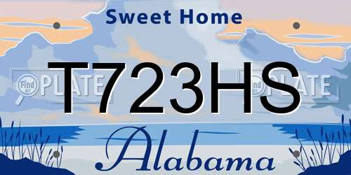 T723HS Alabama License Plate