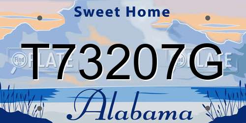 T73207G Alabama License Plate