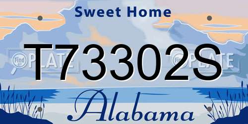 T73302S Alabama License Plate