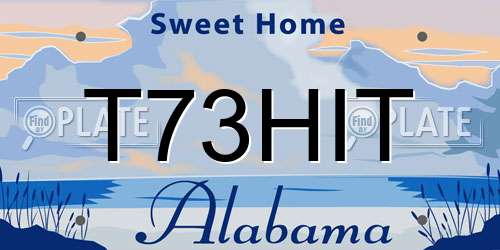 T73HIT Alabama License Plate