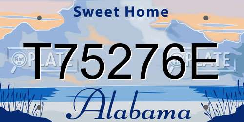 T75276E Alabama License Plate