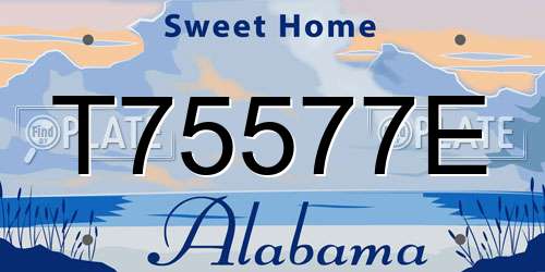 T75577E Alabama License Plate