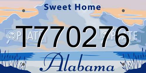 T770276 Alabama License Plate