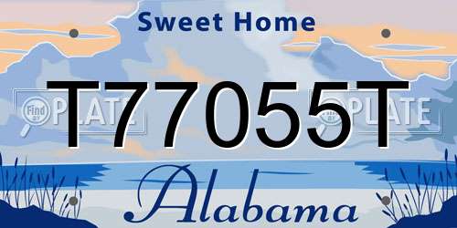 T77055T Alabama License Plate