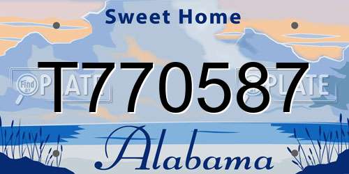 T770587 Alabama License Plate