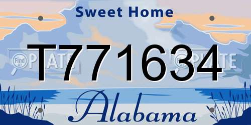 T771634 Alabama License Plate