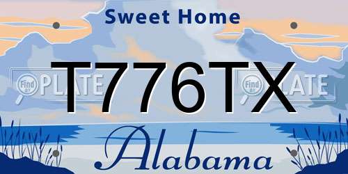 T776TX Alabama License Plate