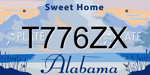 T776ZX Alabama License Plate