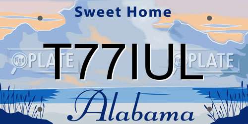 T77IUL Alabama License Plate
