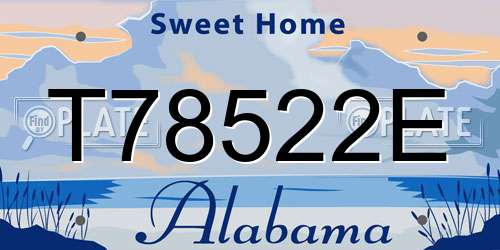 T78522E Alabama License Plate