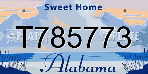 T785773 Alabama License Plate