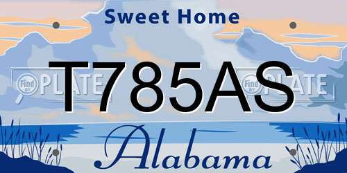 T785AS Alabama License Plate