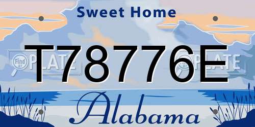 T78776E Alabama License Plate